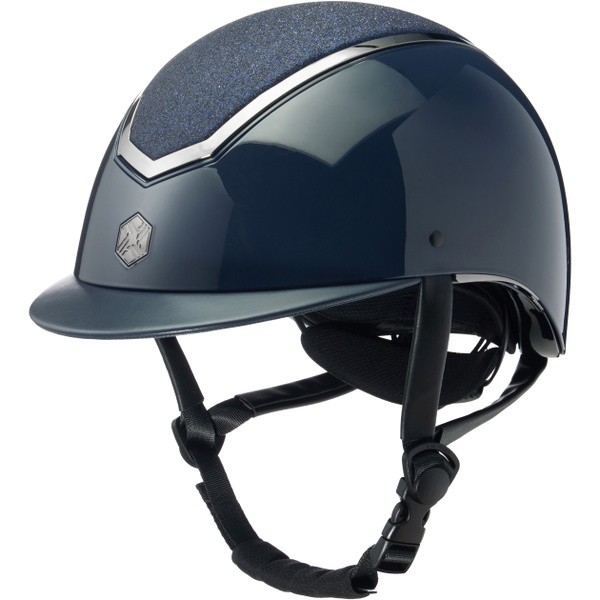 2026 Charles Owen Unisex Kylo Standard Peak Riding Helmet KYLOC - Navy Gloss / Pewter
